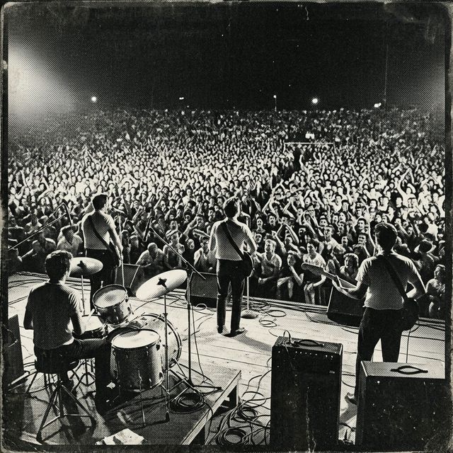 Large-scale event operations case image showing a live audience and stage environment